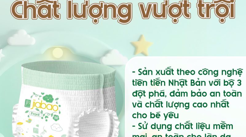 Bỉm Jiabao hỗ trợ chăm sóc bé