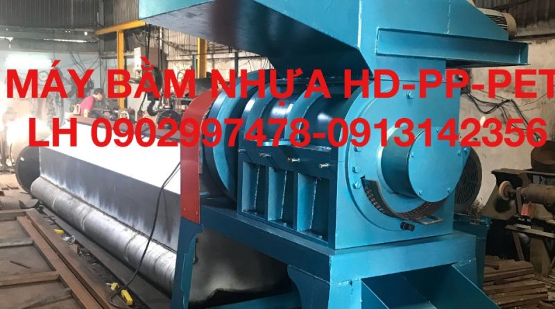 máy băm nhựa 2 trục