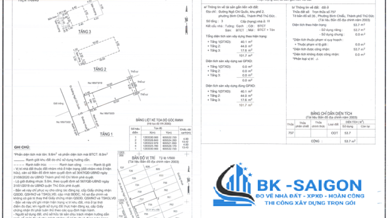 đo vẽ hoàn công nhà ở Phường Cát Lái