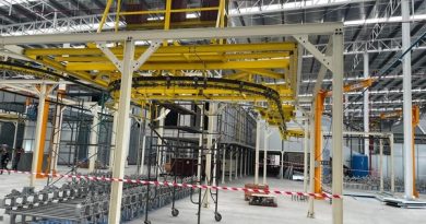 thi công lắp đặt băng chuyền treo