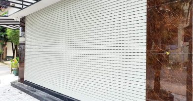 thi công cửa cuốn khe thoáng