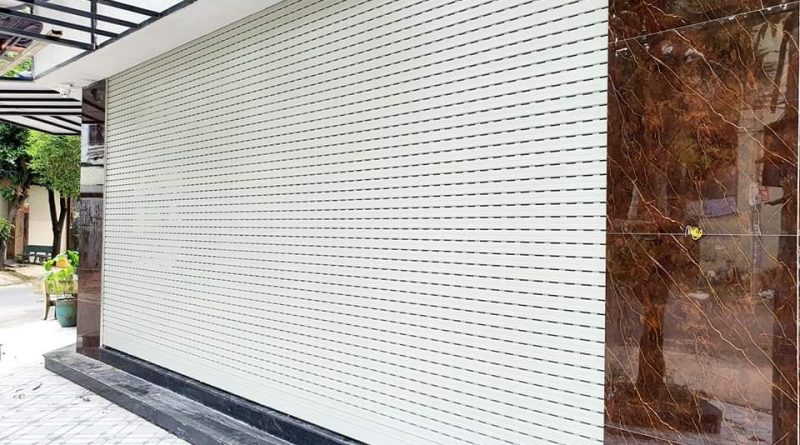 thi công cửa cuốn khe thoáng