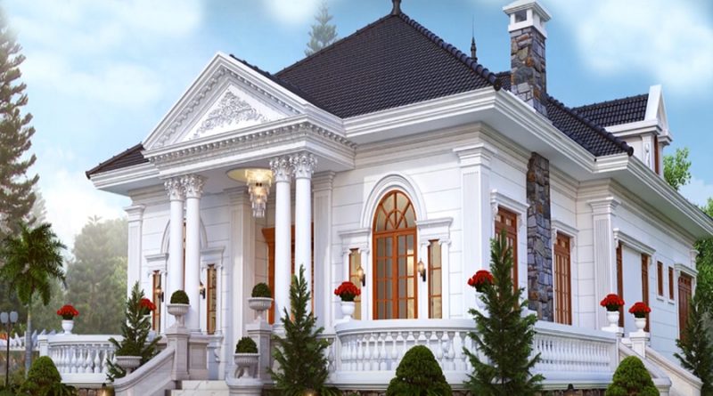 biệt thự nhà vườn 1 tầng đẹp