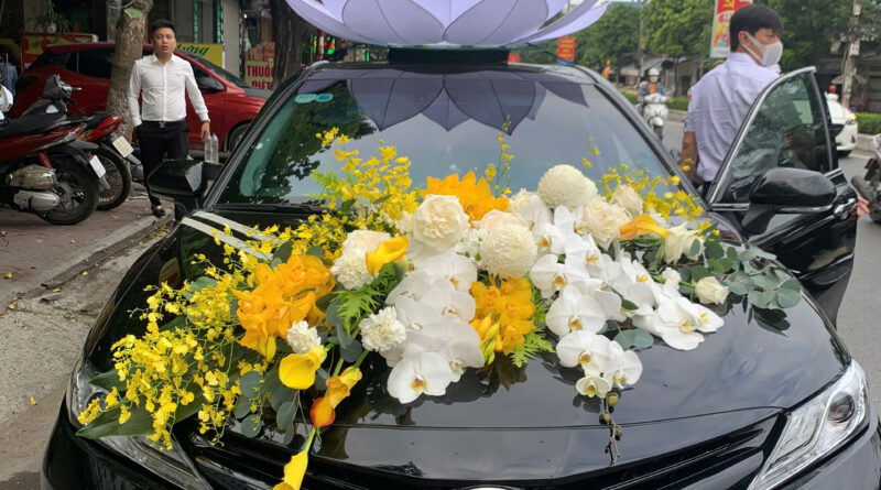 dịch vụ cắm xe hoa rước phật